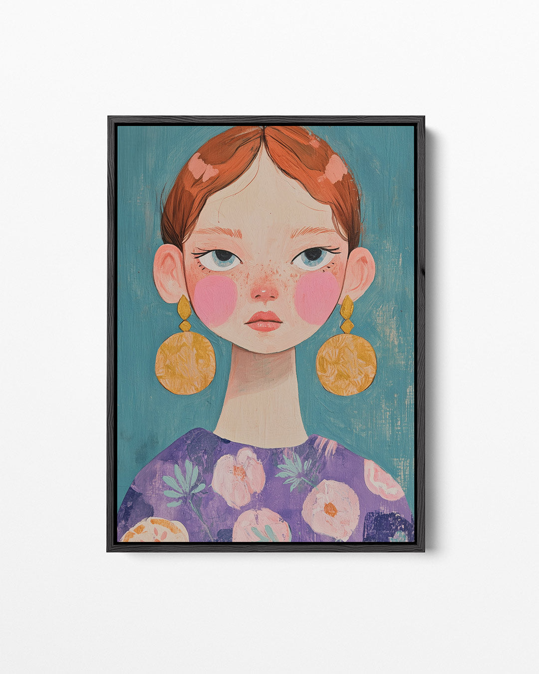Vrouwelijk portret – staand wanddecoratie kunstwerk