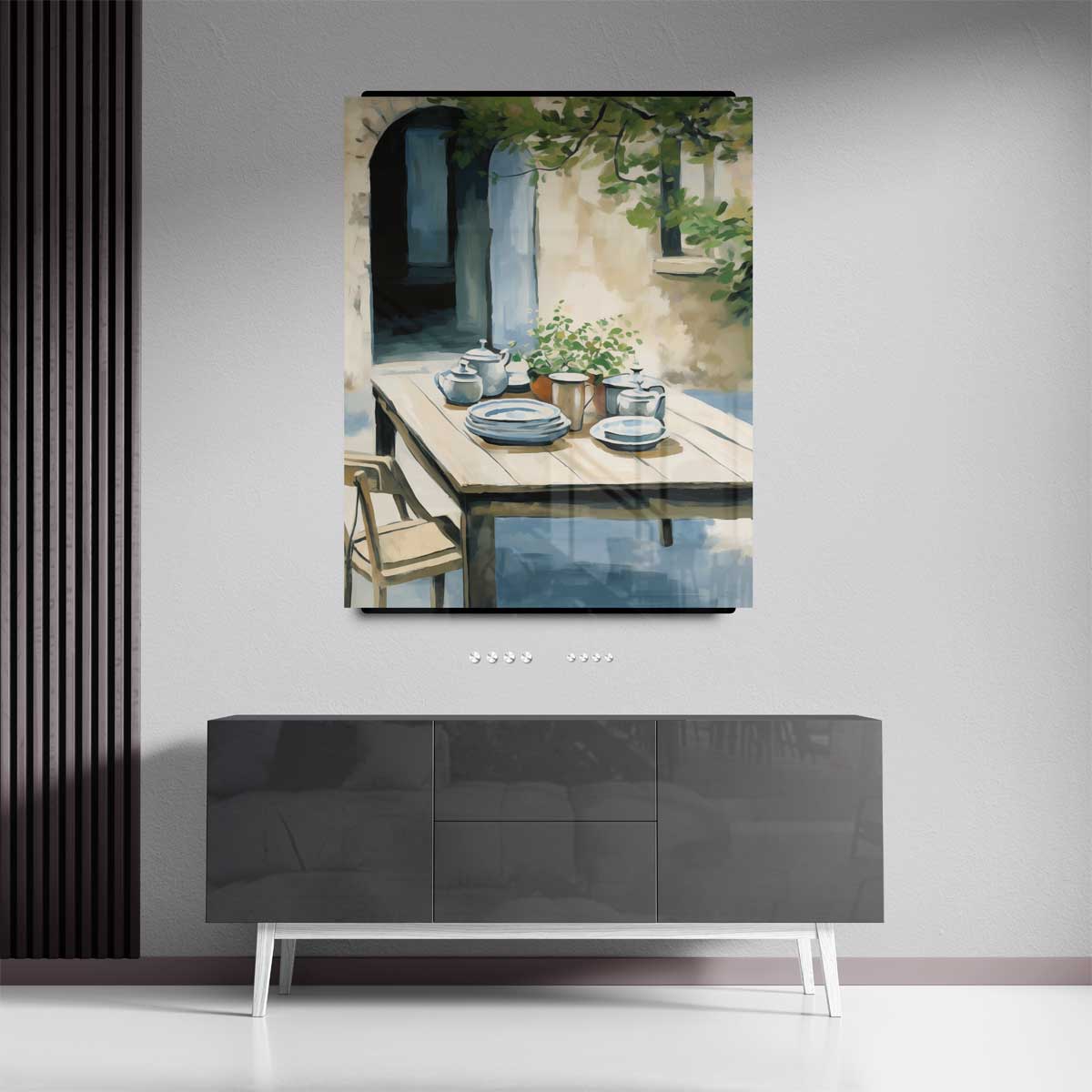 Zomers Tafereel in de Zuid-Franse Tuin – canvas kunstwerk als wanddecoratie