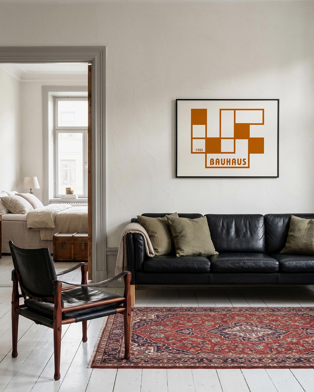 Vormen en vlaken – geometrische Bauhaus poster in liggend formaat