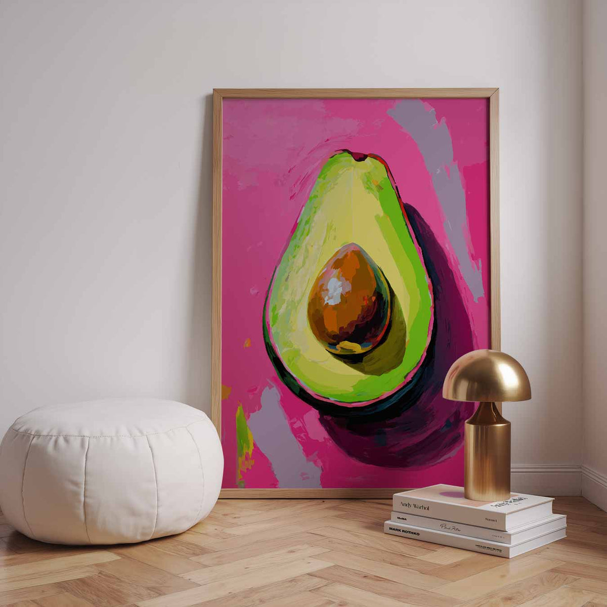 Avocado Pop Art – staande zomer wanddecoratie van WallArtistic