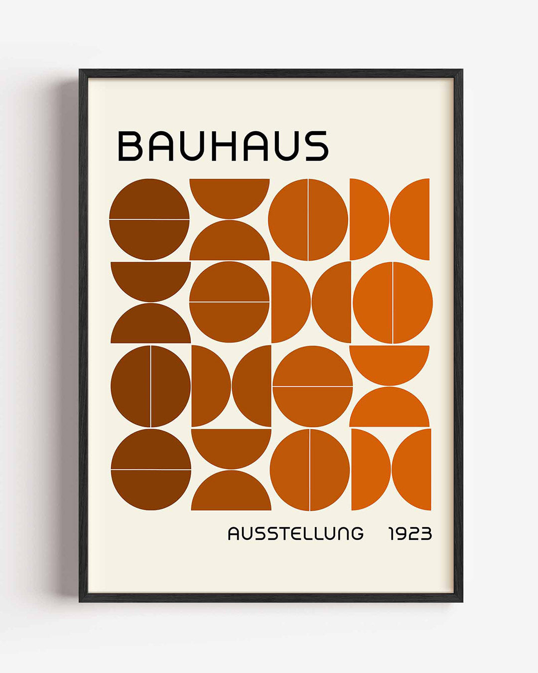 Vormritme en kleur – staande Bauhaus poster als wanddecoratie