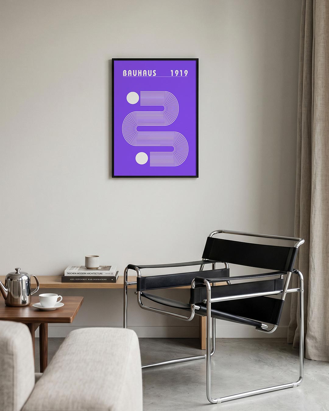 – geometrische Bauhaus poster in staand formaat