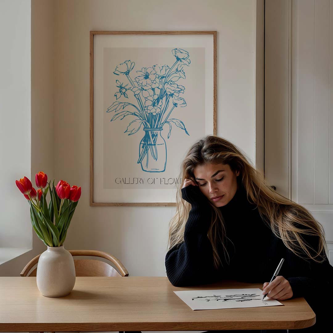 Bloemen in Vaas – bloemen poster in staand formaat
