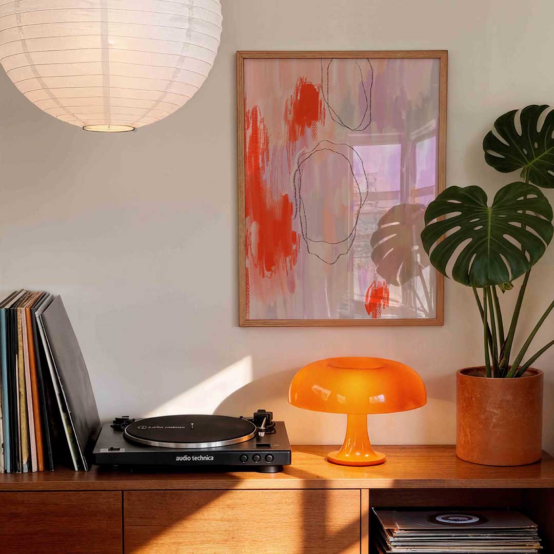 Abstracte vormen – staande kleurrijke wanddecoratie van WallArtistic
