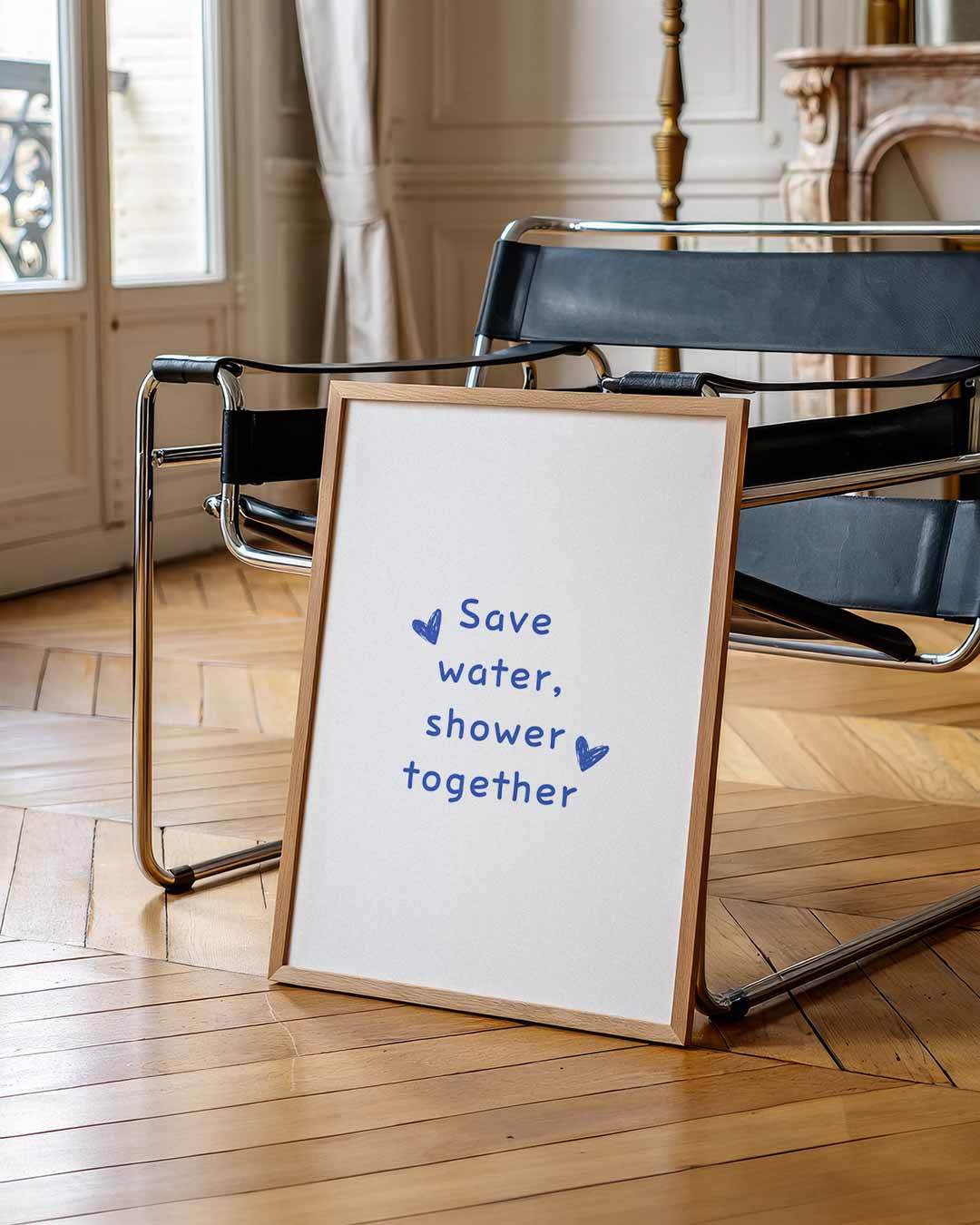 Duurzaam Doucheplezier – quote poster als inspirerende wanddecoratie