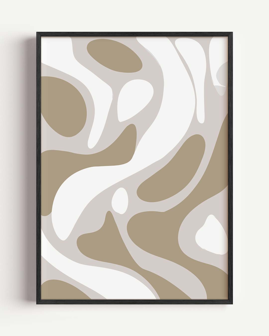 Organische Abstracte Kunstposter – kleurrijke abstracte portret poster als wanddecoratie