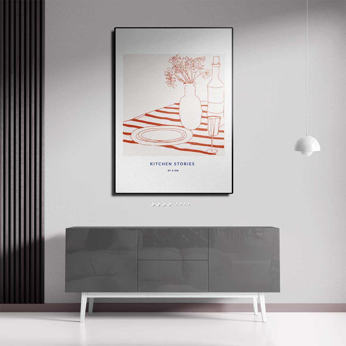 Keukenverhalen: Ochtendrust – staande wandkunst voor woonkamer of interieur