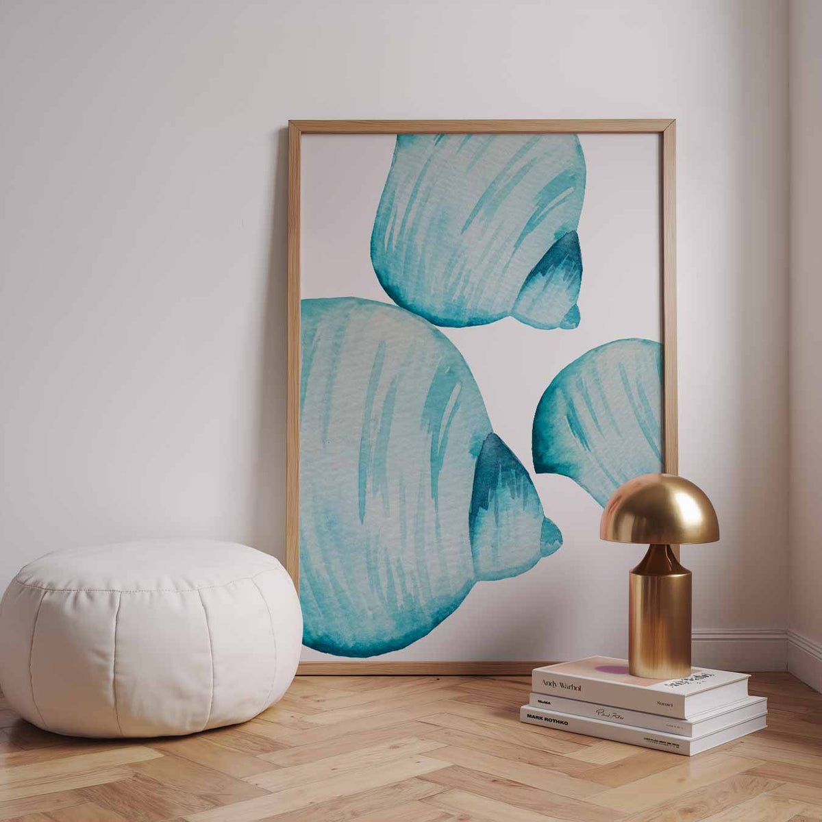 Abstracte Schelpen – dierenillustratie als portret poster