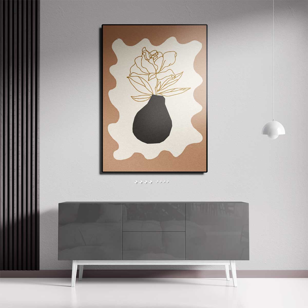 Moderne Bloem – modern portret kunstwerk van WallArtistic