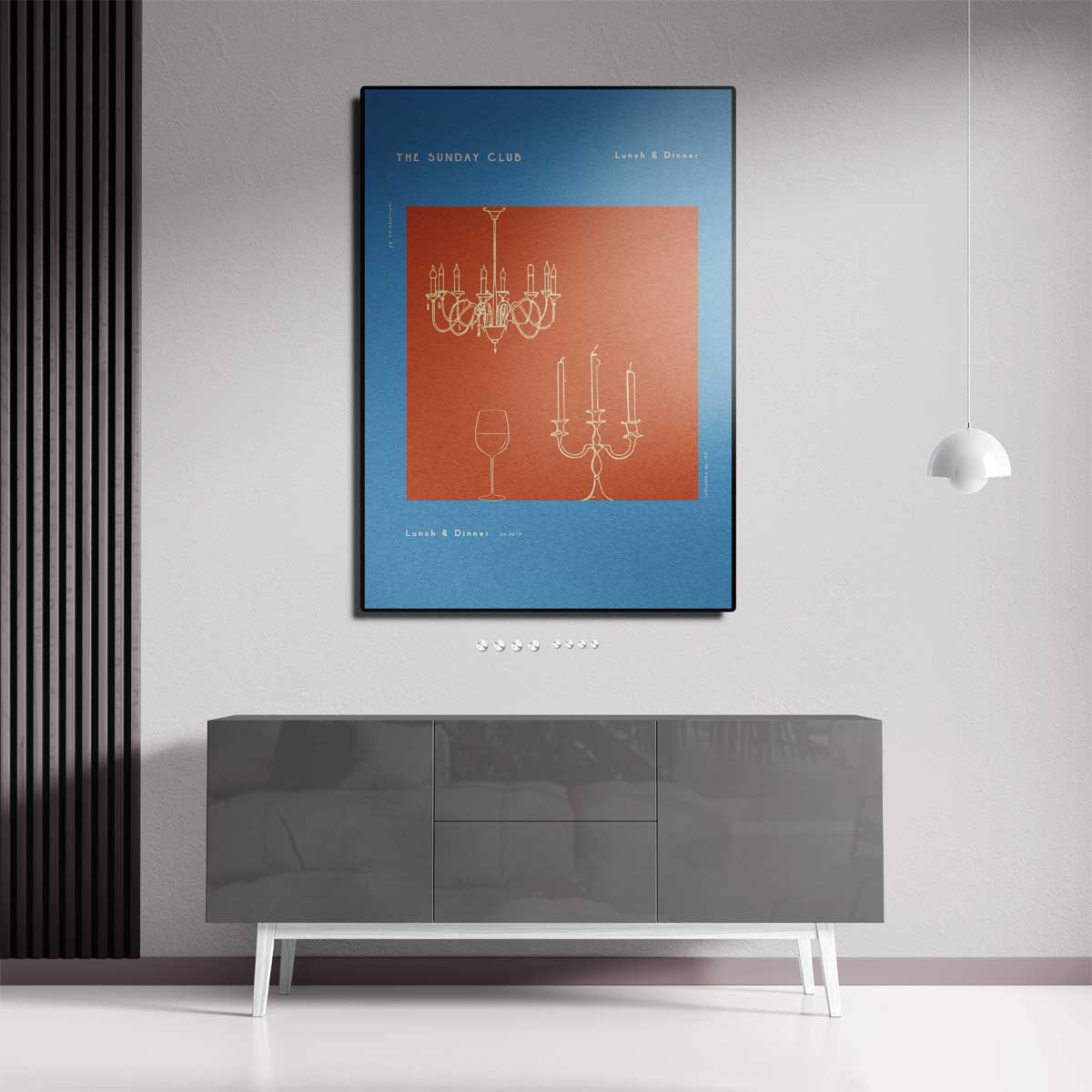 The Sunday Club Wanddecoratie – canvas kunstwerk als wanddecoratie