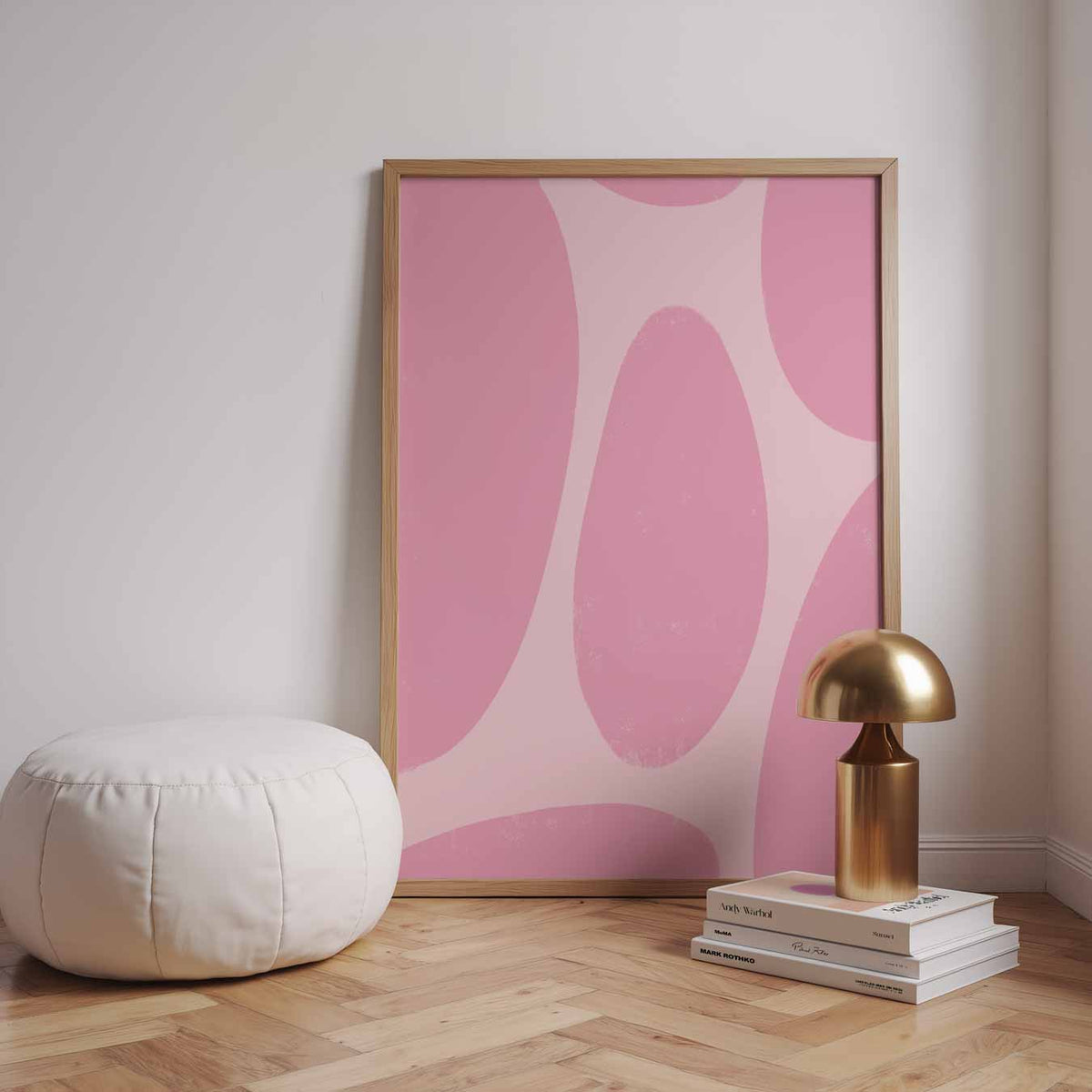 Roze Organische Vormen – urban poster in staand formaat