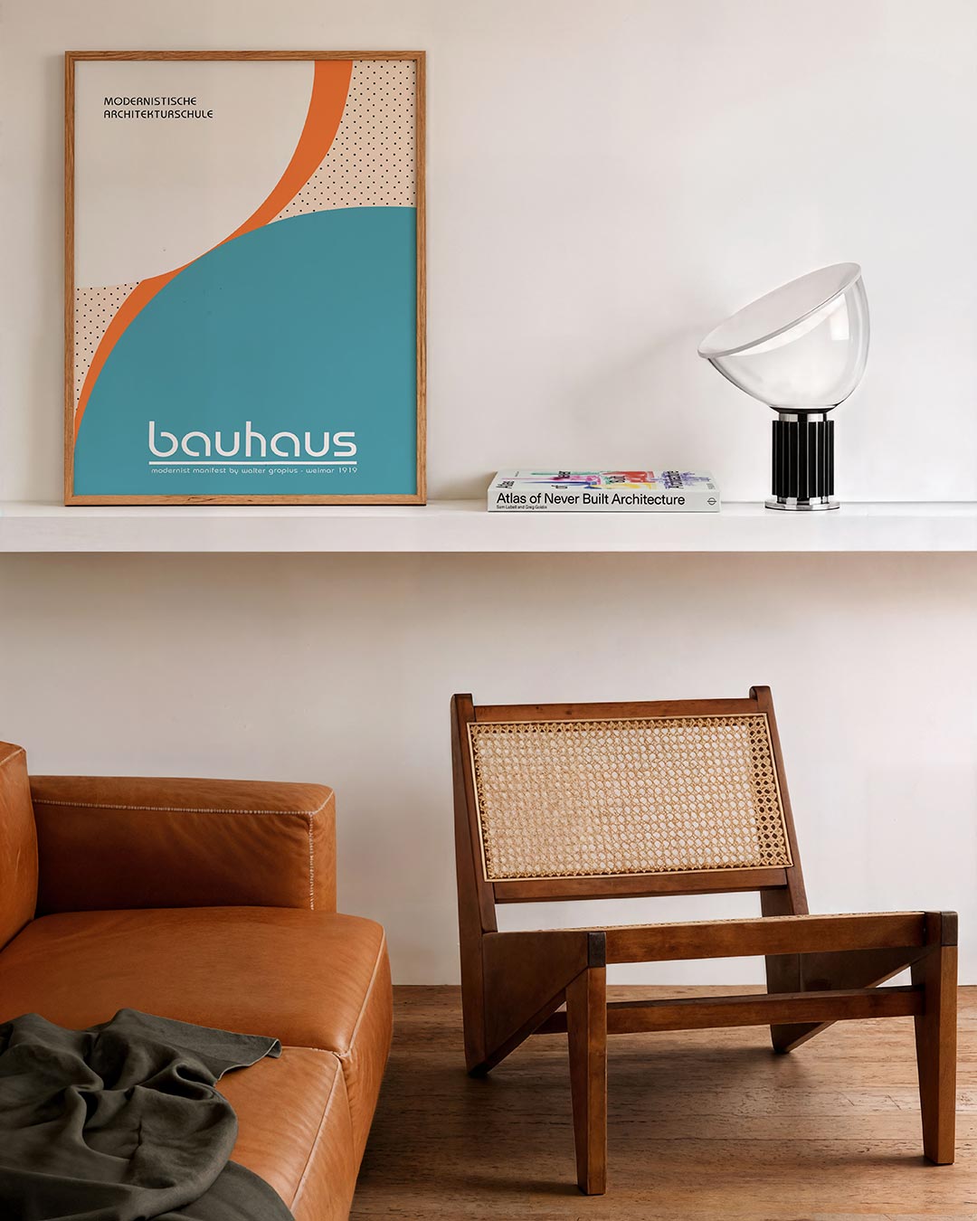 Kleurrijke vlakverdeling – staande Bauhaus poster voor aan de muur