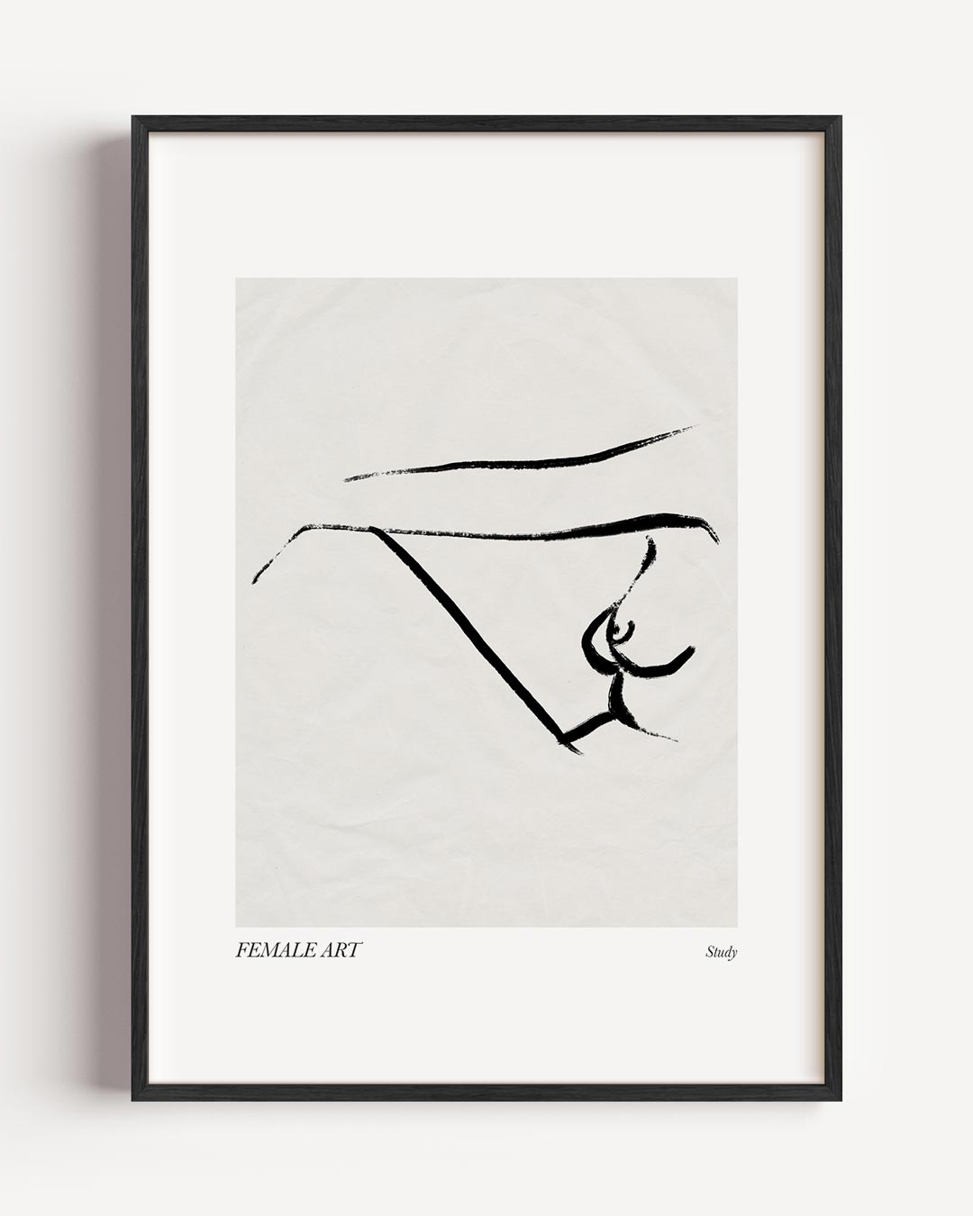 Elegante Lijnkunst – lijntekening portret poster als wanddecoratie