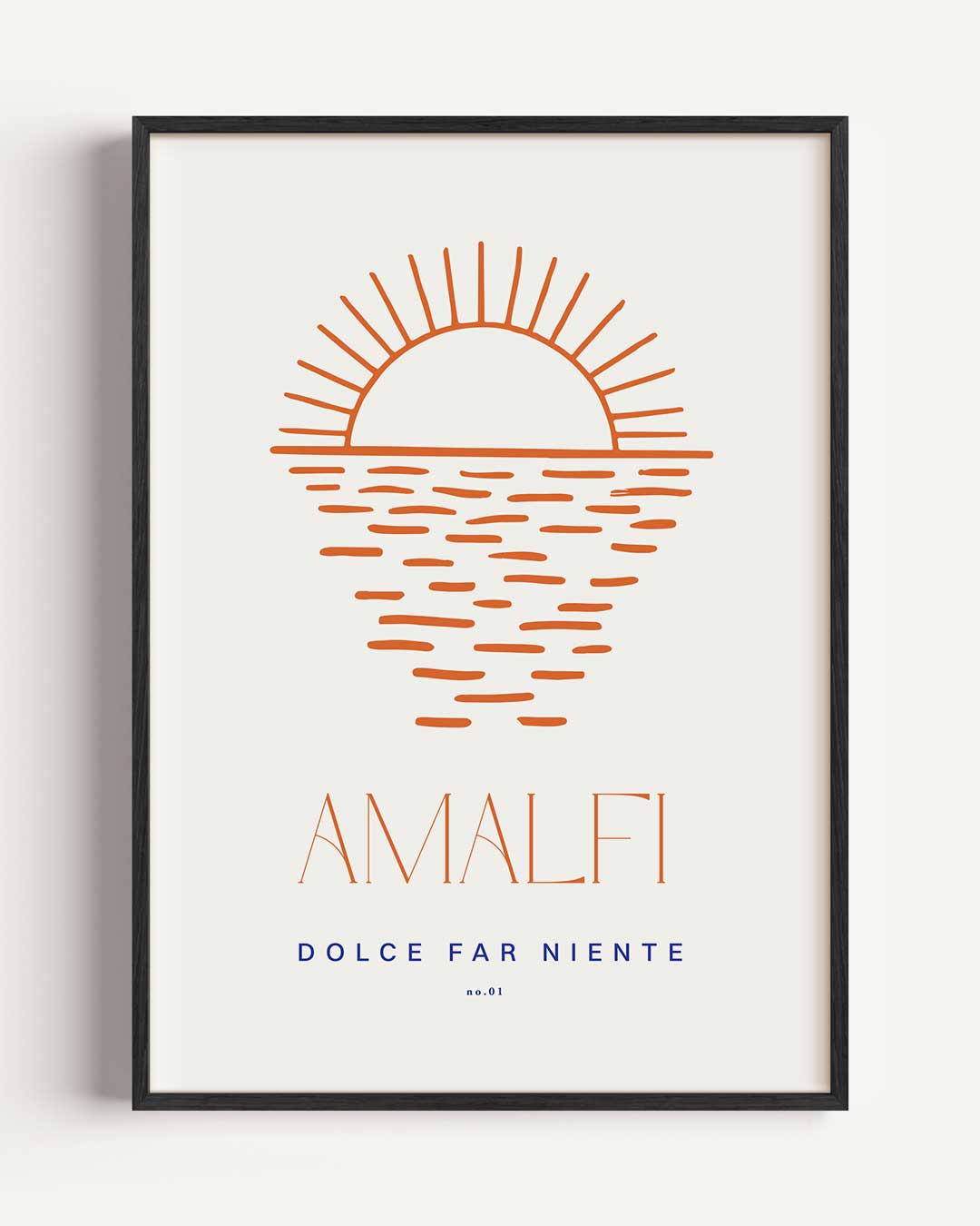 Zonnige Amalfi Inspiratieposter – La Dolce Vita portret poster als wanddecoratie