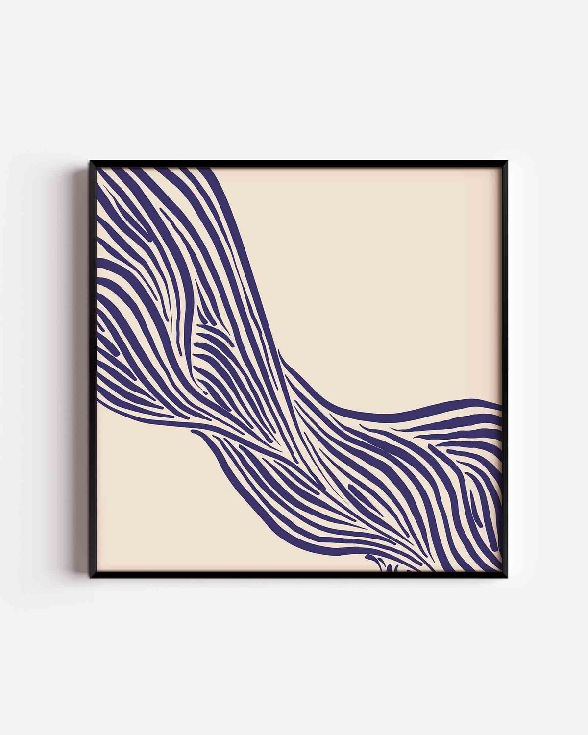 Golvende lijnen – abstracte vierkante poster als wanddecoratie