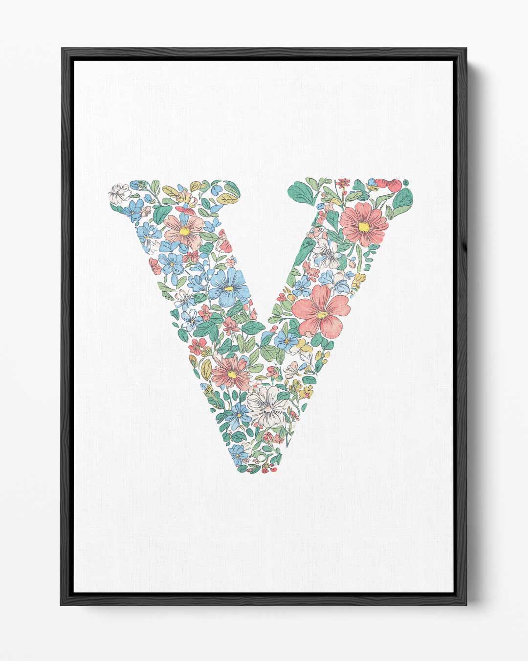 Bloemenletter V – portret kunstwerk als wanddecoratie