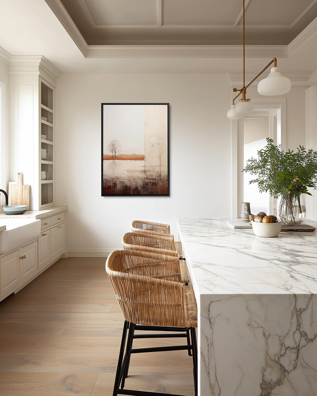 Landschap met reflectie – staand wanddecoratie kunstwerk