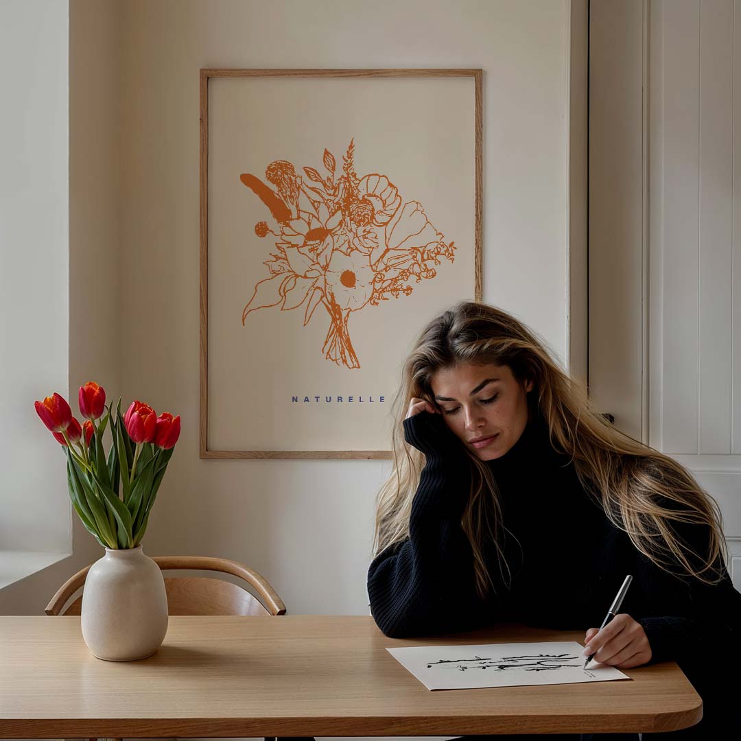 Bloemenpracht Naturelle – bloemen poster in staand formaat