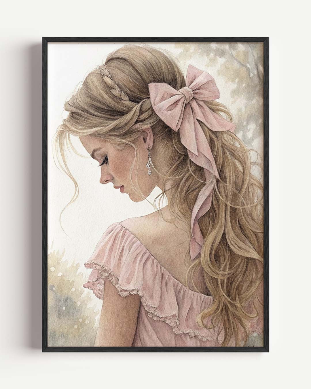 Dromerige Elegantia – paas portret poster als wanddecoratie