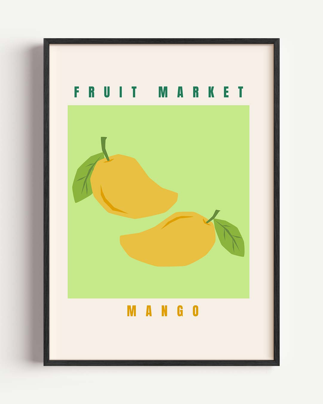 Fruitige Mango Markt – keuken portret poster als wanddecoratie