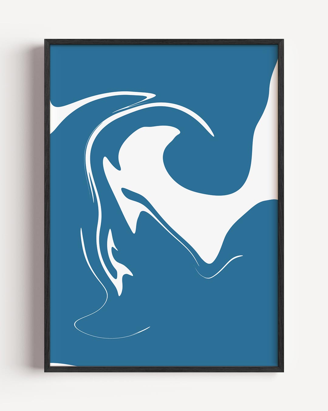 Vloeiende Abstractie – kleurrijke abstracte portret poster als wanddecoratie
