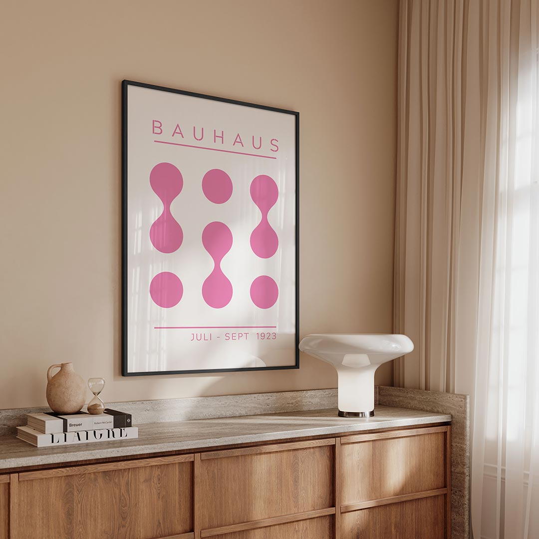 Vorm en kleur – geometrische Bauhaus poster in staand formaat