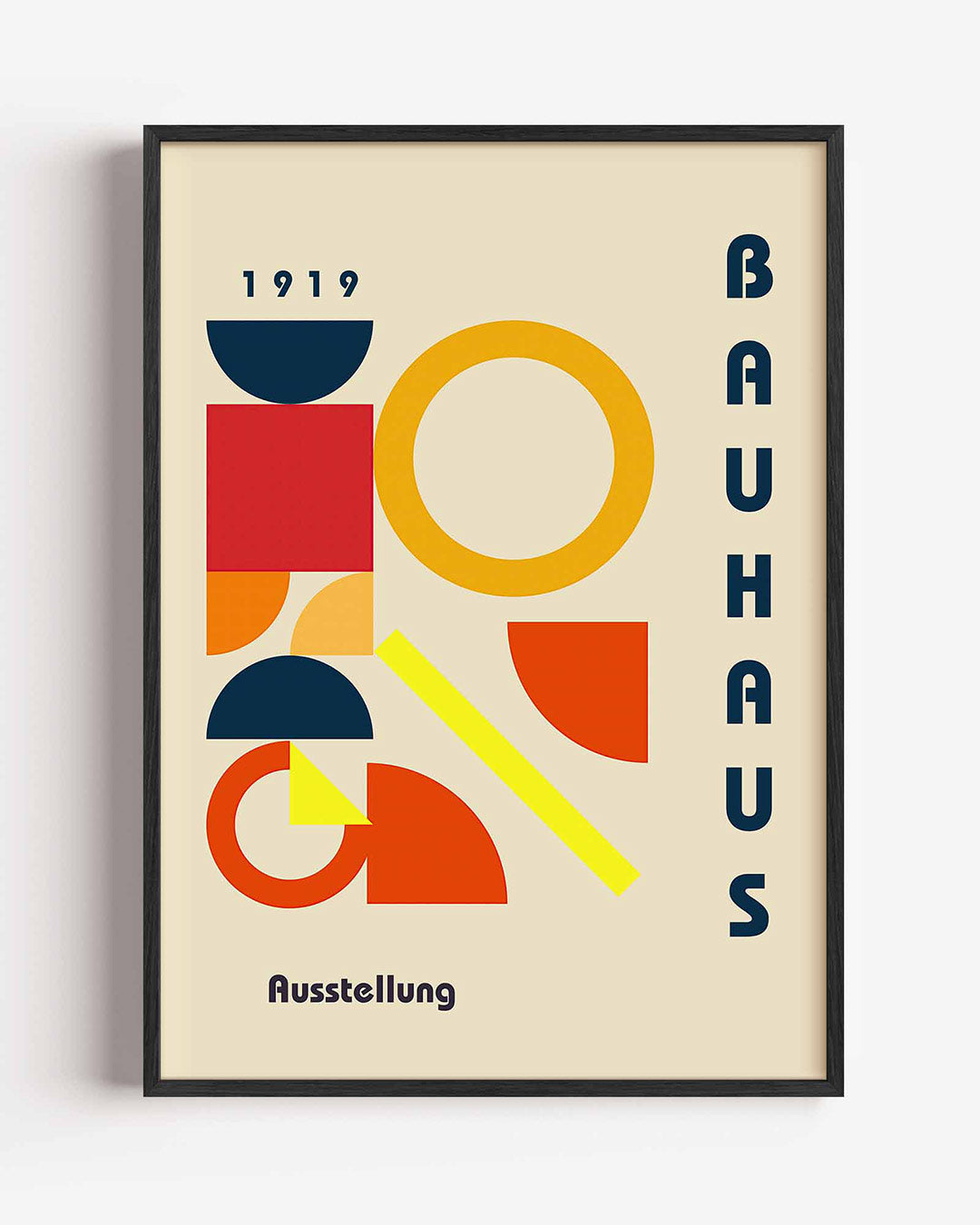 Vormen en vlakken – staande Bauhaus poster als wanddecoratie