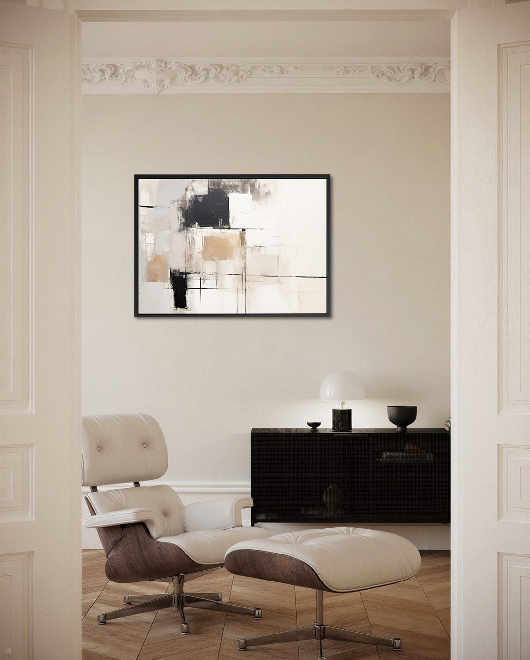 Geometrische compositie – Geometrische – liggende wanddecoratie