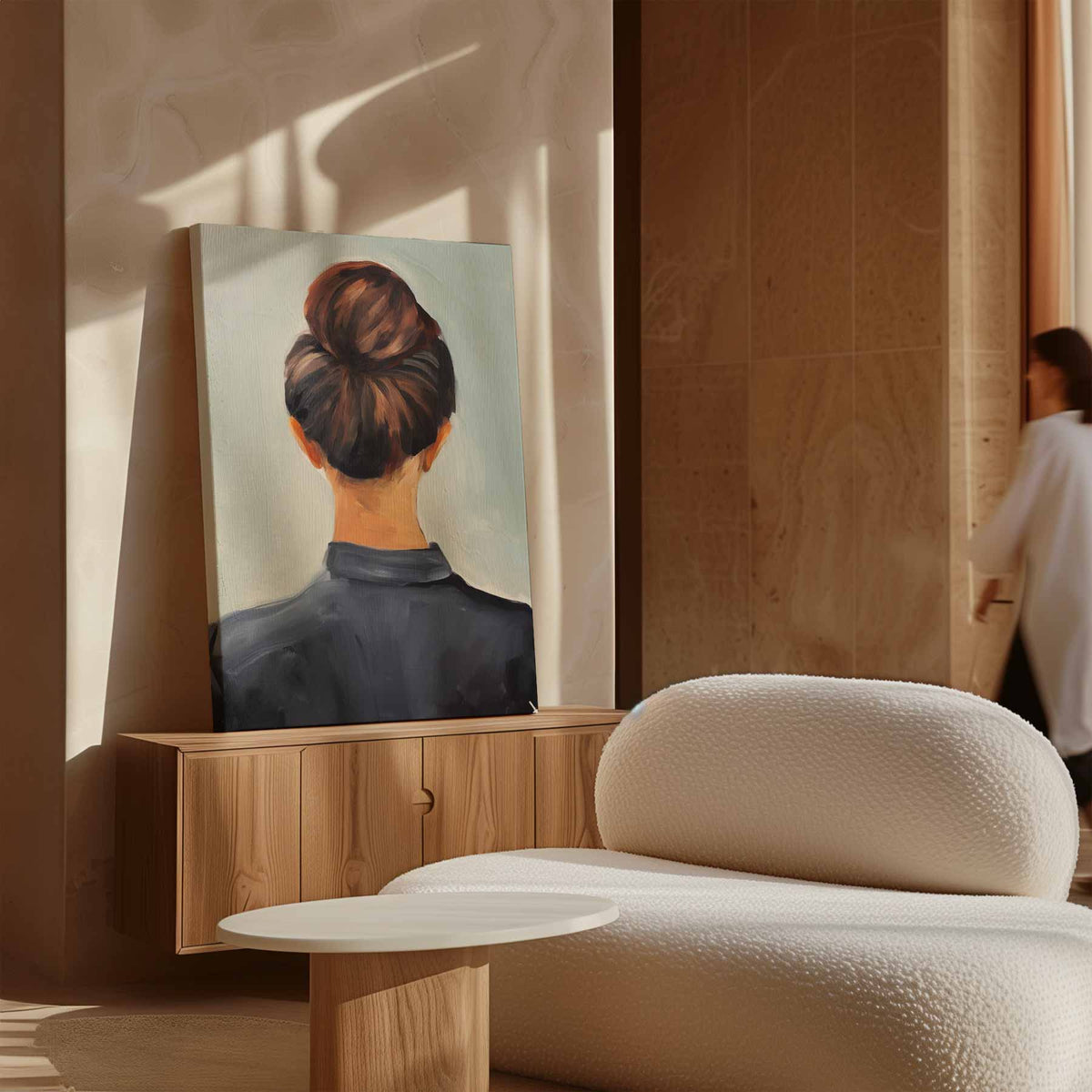 Elegante Achterzijde – staand kunstwerk voor modern interieur