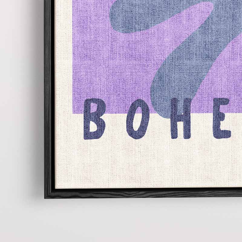 L'Haute Boheme Abstract Art – kunstwerk met zwarte baklijst