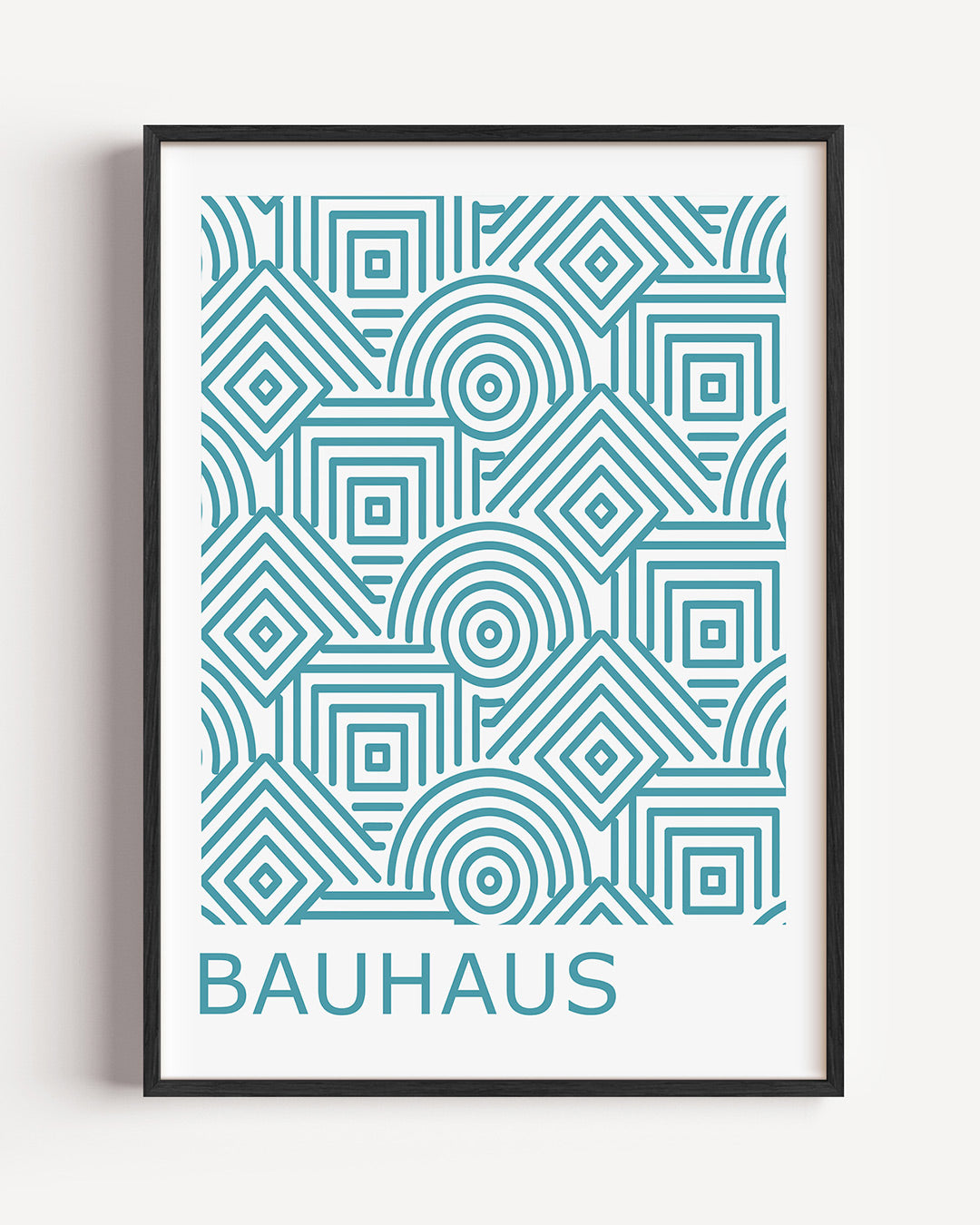 Lijnen en patronen – staande Bauhaus poster als wanddecoratie