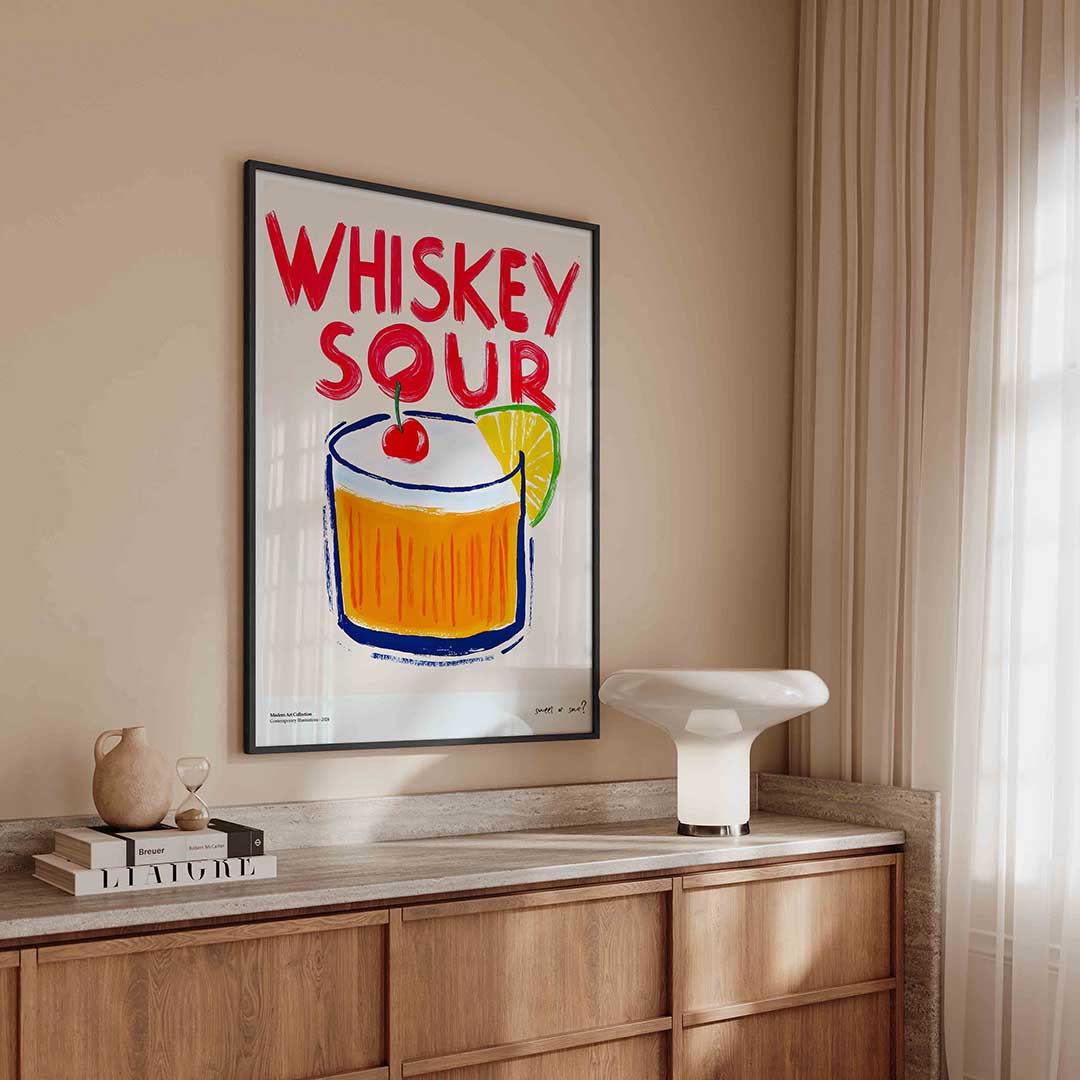 Whiskey sour – urban poster in staand formaat