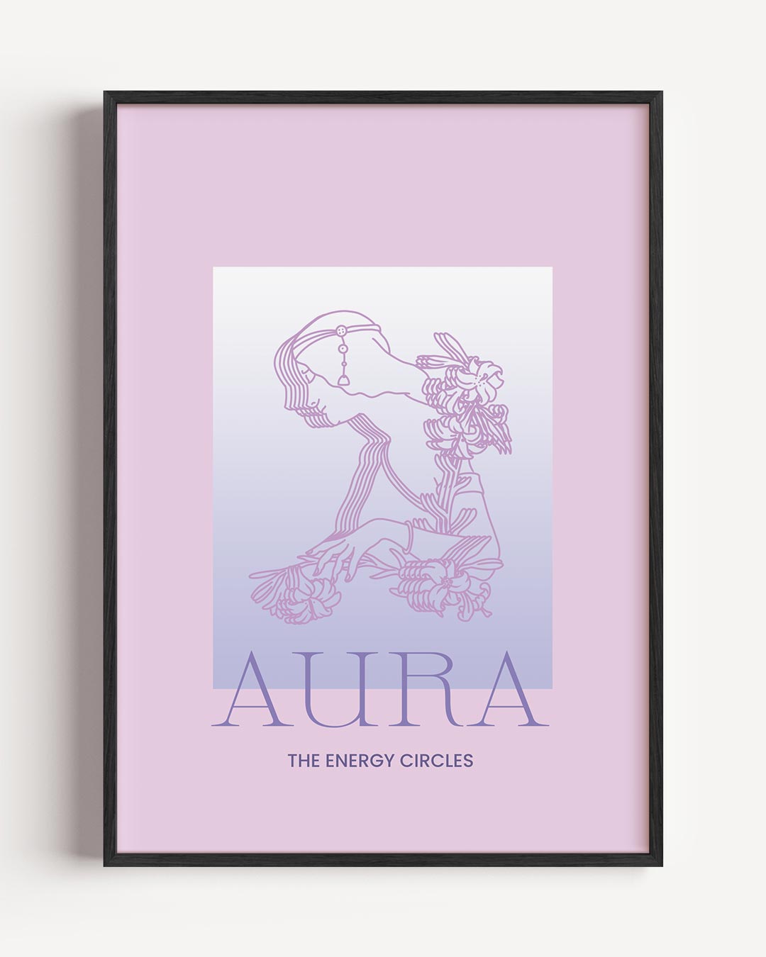 Aura Vrouwelijke Energie – mindfulness portret poster als wanddecoratie