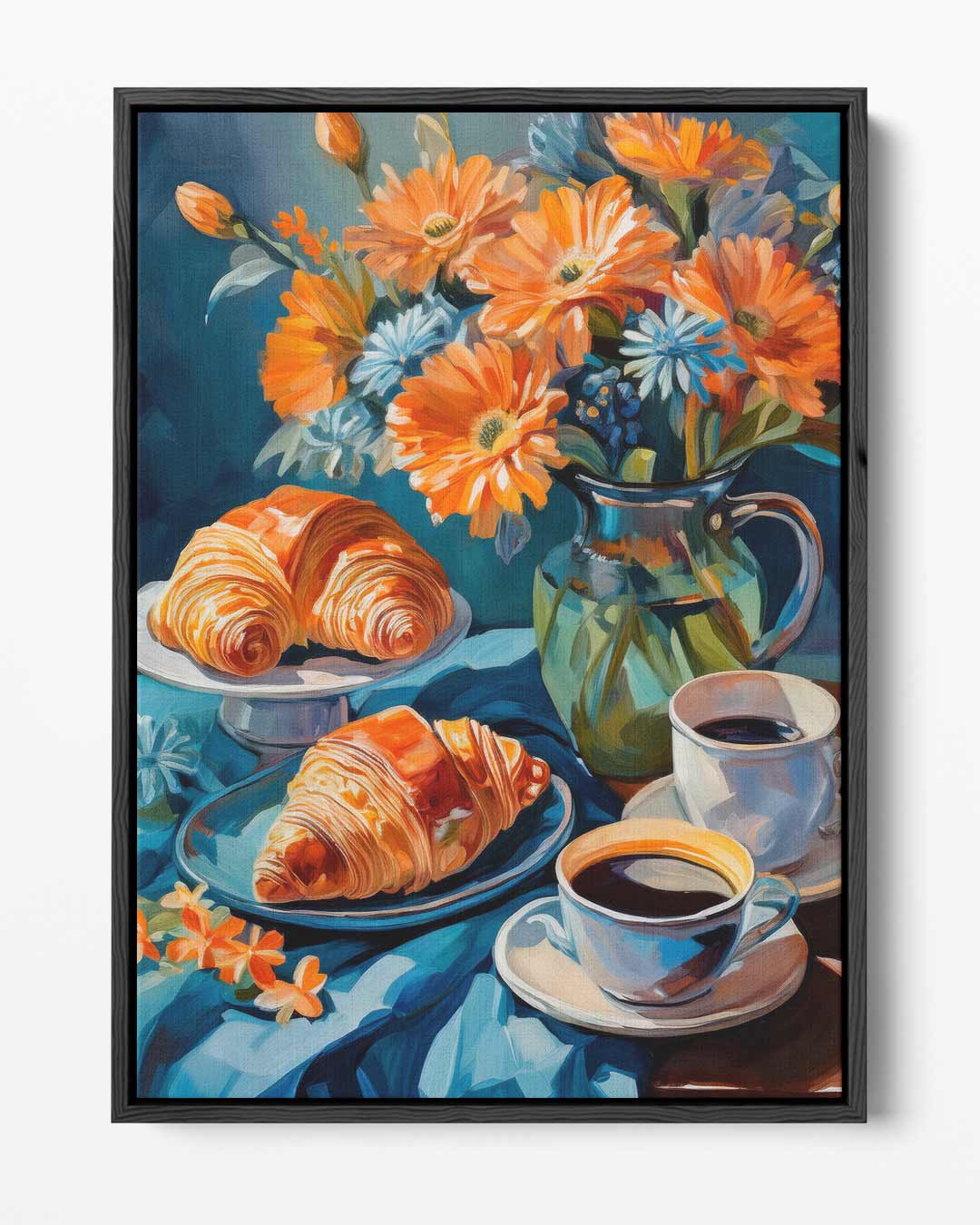 Ontbijt in Bloemenpracht – portret kunstwerk als wanddecoratie