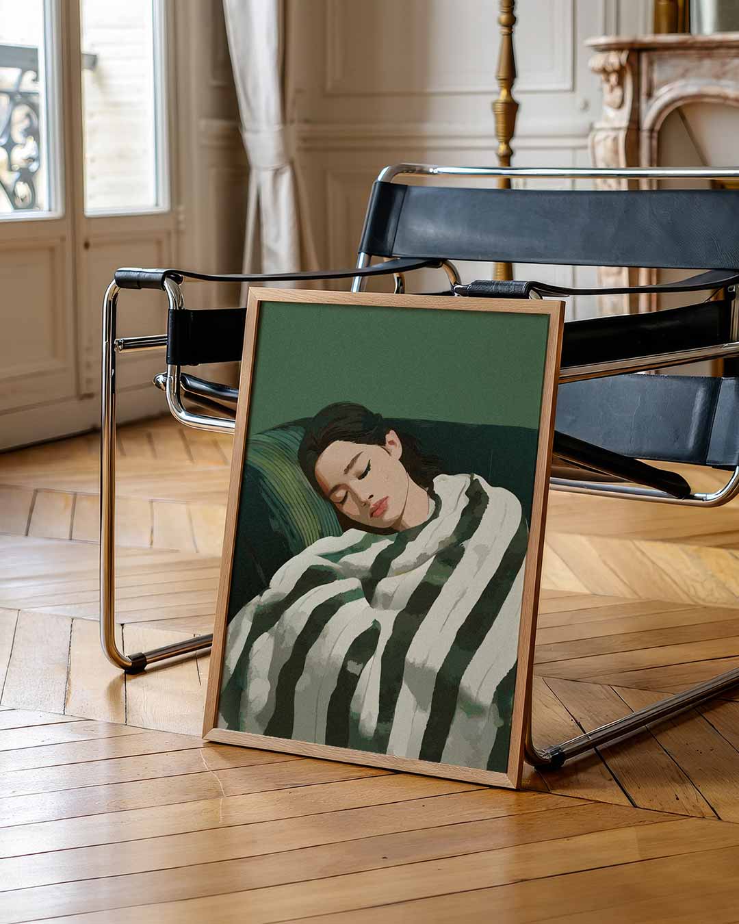 Dromerige Rustgevende – zomerse wandkunst als portret poster