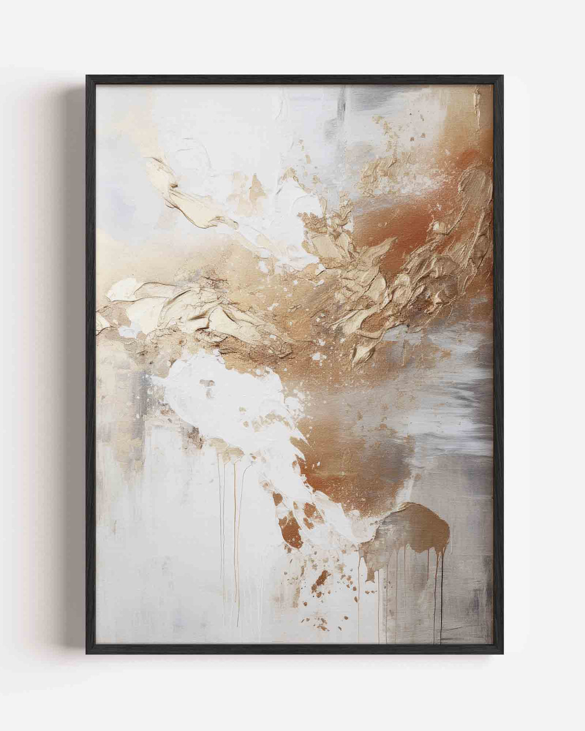Abstracte beige en witte – zacht abstracte portret poster als wanddecoratie