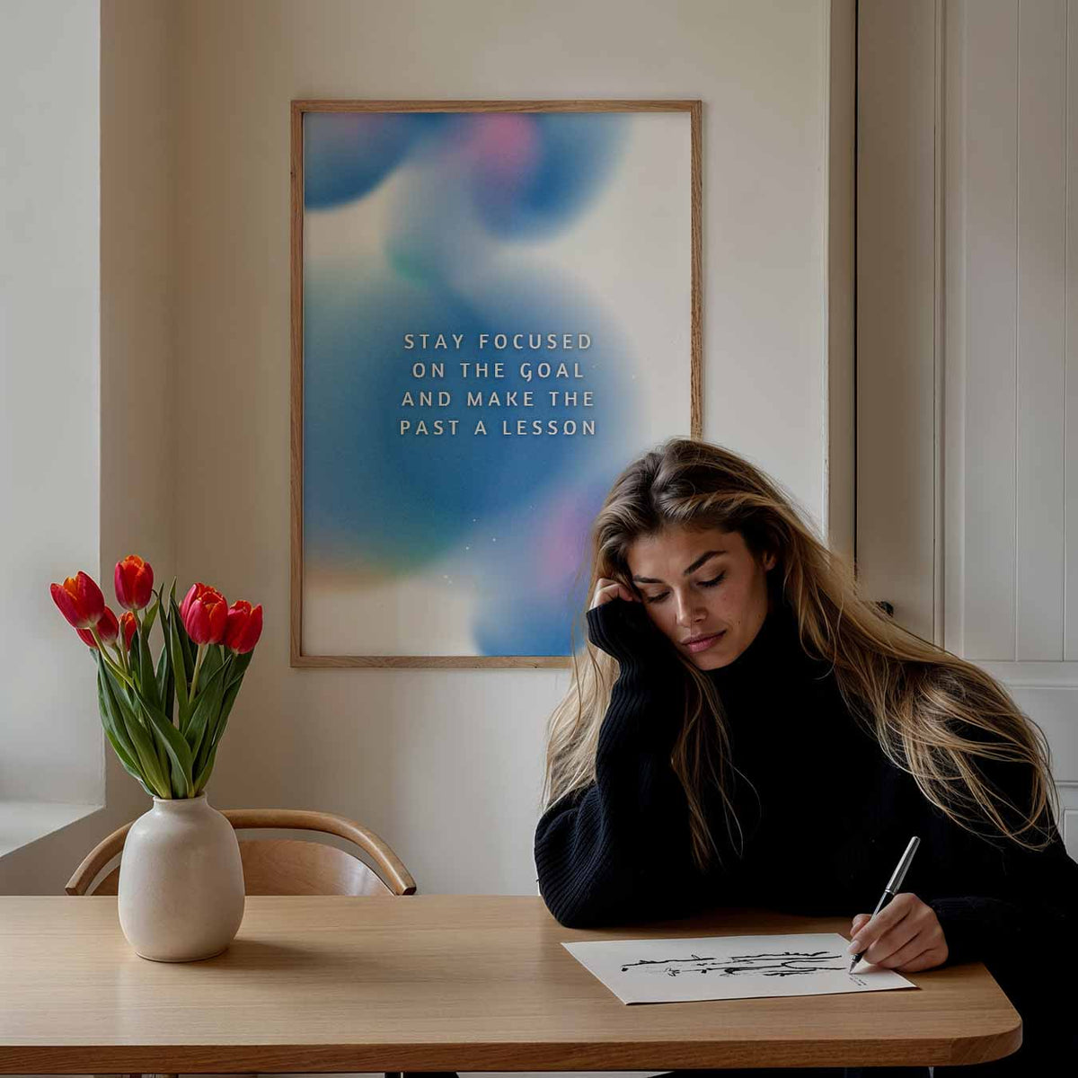 Stay Focused on the Goal – quotes portret poster, afbeelding 7