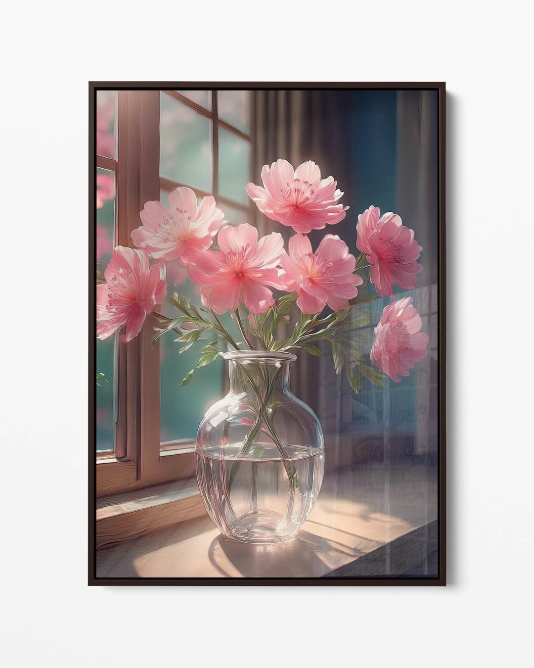 Bloemen in de Schijn van het Zonlicht – portret kunstwerk als wanddecoratie