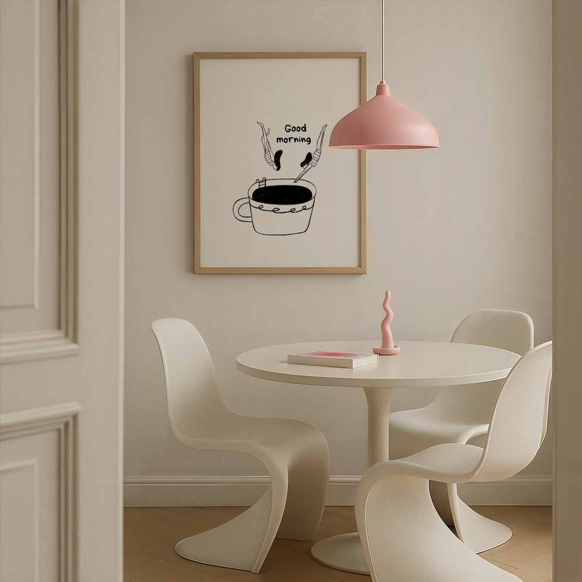 Koffieduik Illustratie – zomerse poster in staand formaat