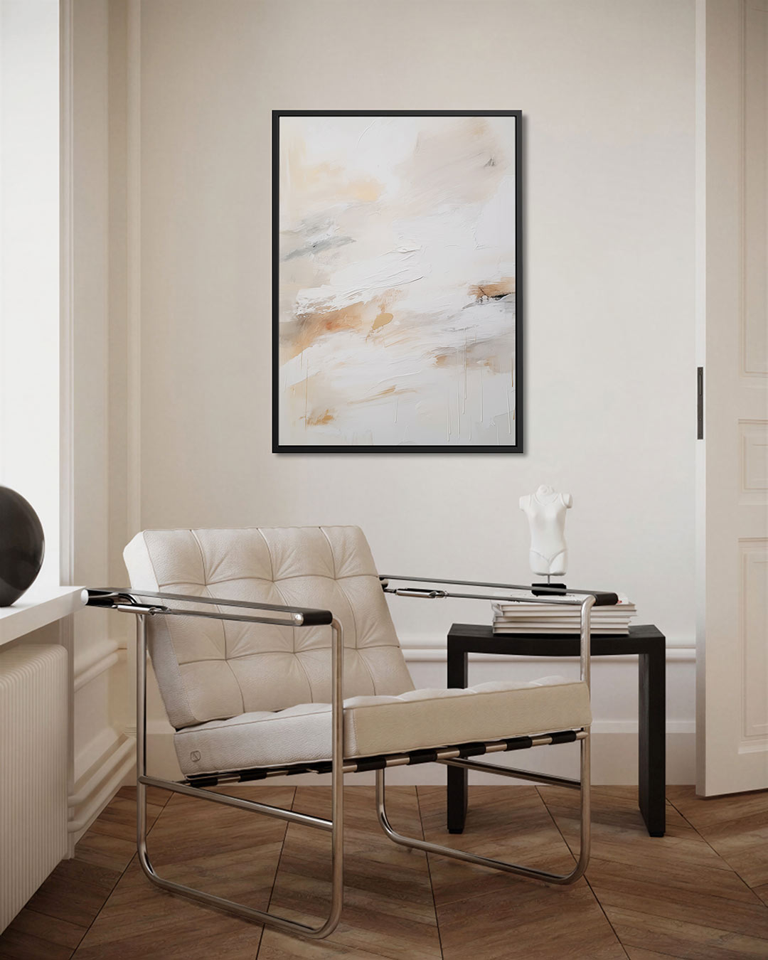 Zachte kleuren compositie – staand wanddecoratie kunstwerk