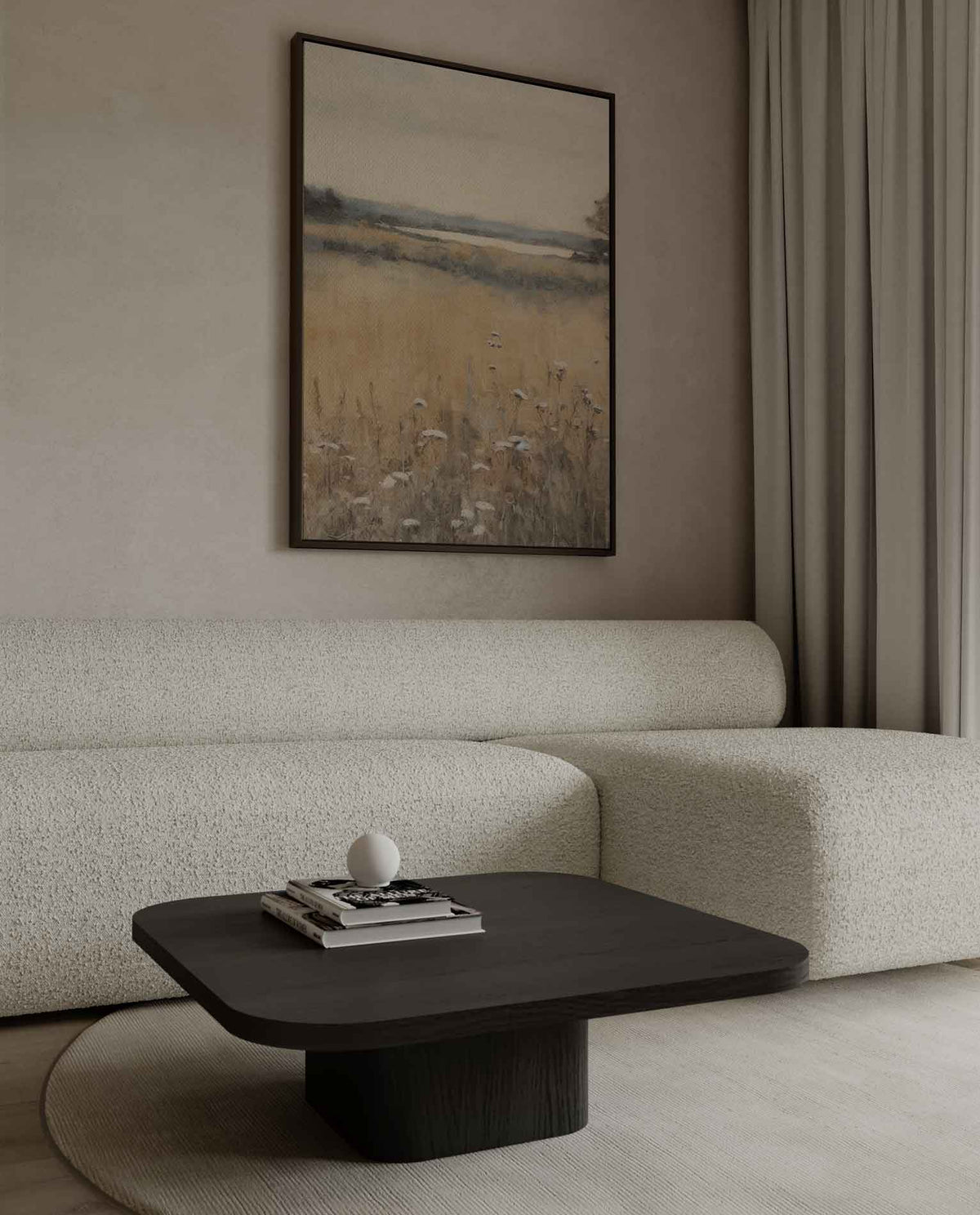 Rustieke Landschapsglans – dibond wanddecoratie in staand formaat