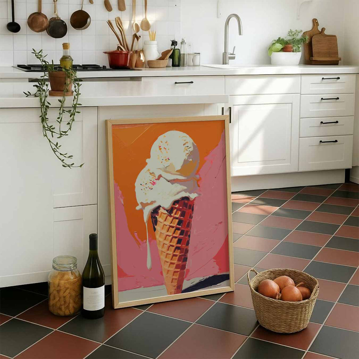 Ijsliefhebber – staande muurposter voor keuken of eethoek