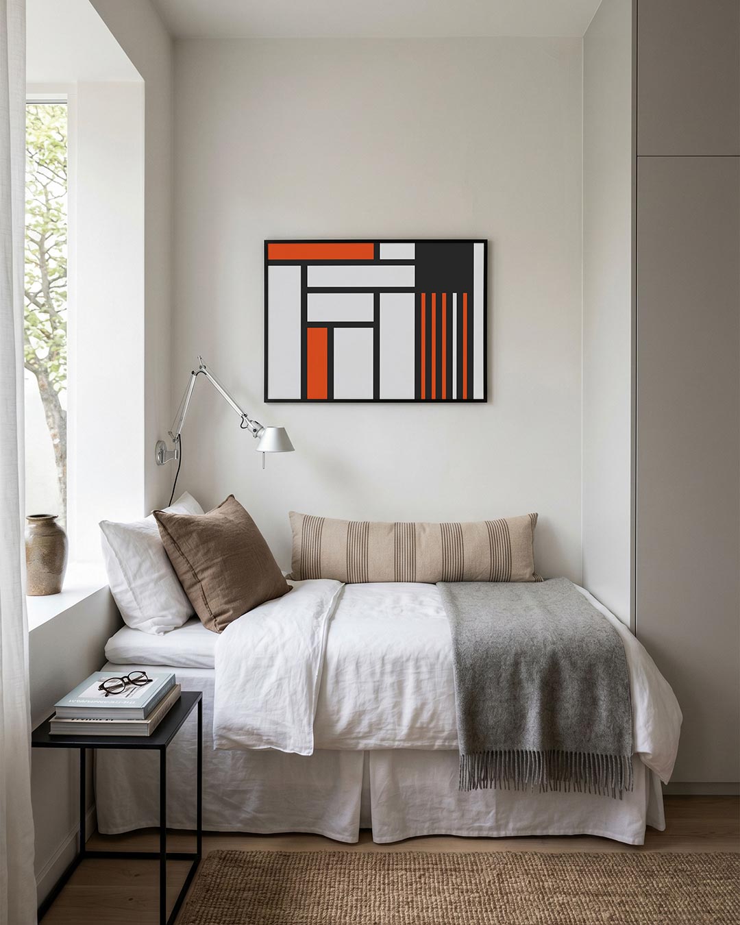 Lijnen en vlakken – moderne Bauhaus wandkunst als poster