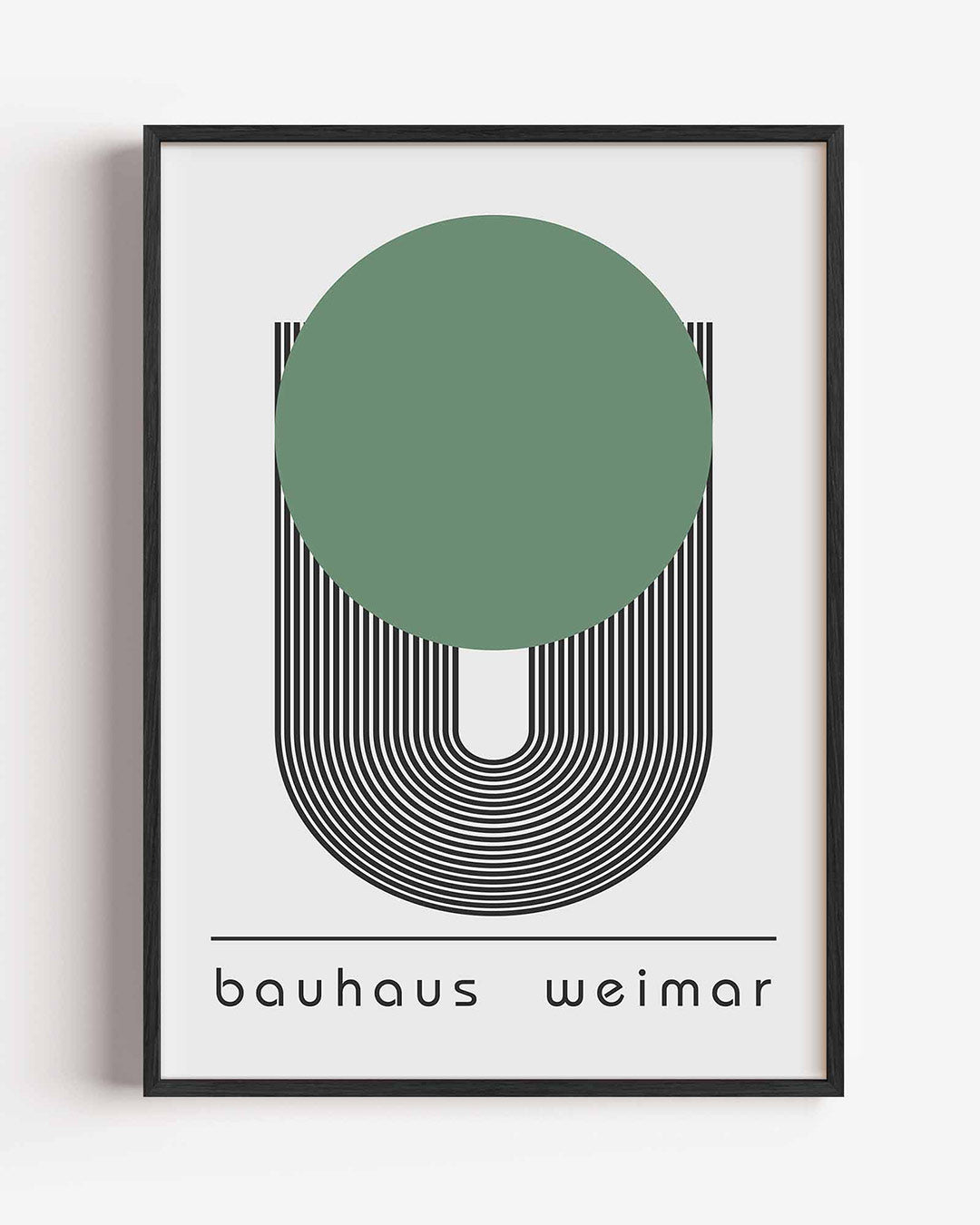Cirkel en lijnen – staande Bauhaus poster als wanddecoratie