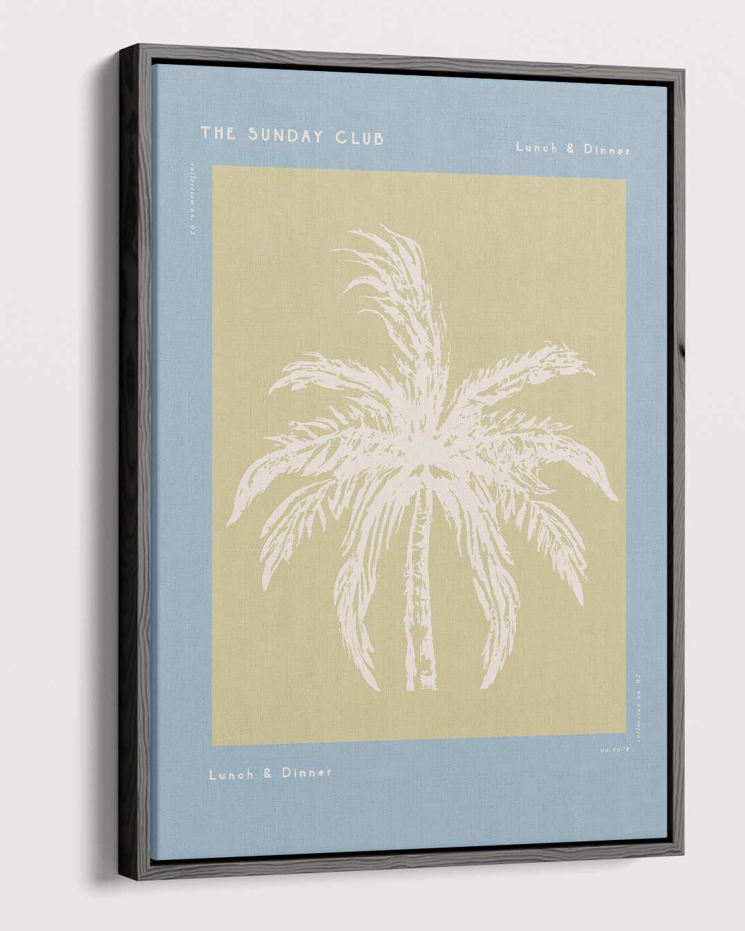 Tropische Palmboom Kunstprint – canvas wanddecoratie in portret formaat