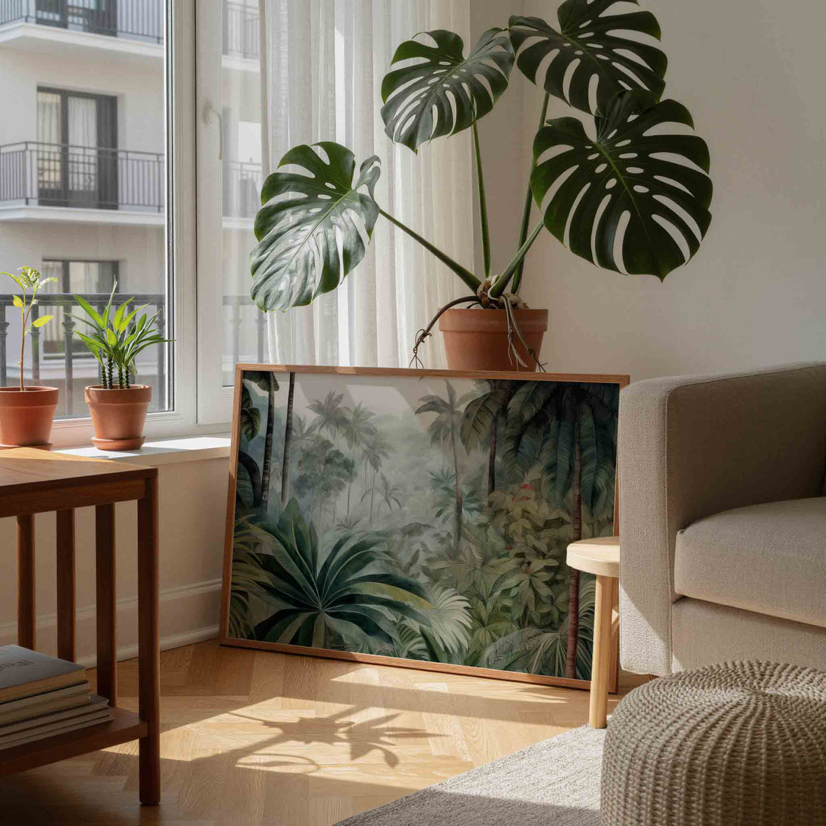 Tropisch bladerdek – tropische wandkunst als landscape poster