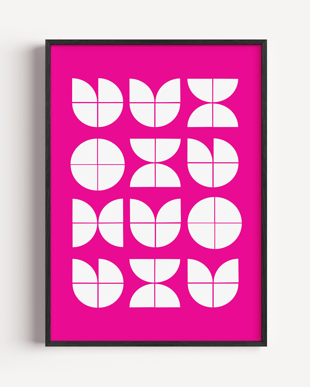 Vormenritme en kleur – staande Bauhaus poster als wanddecoratie