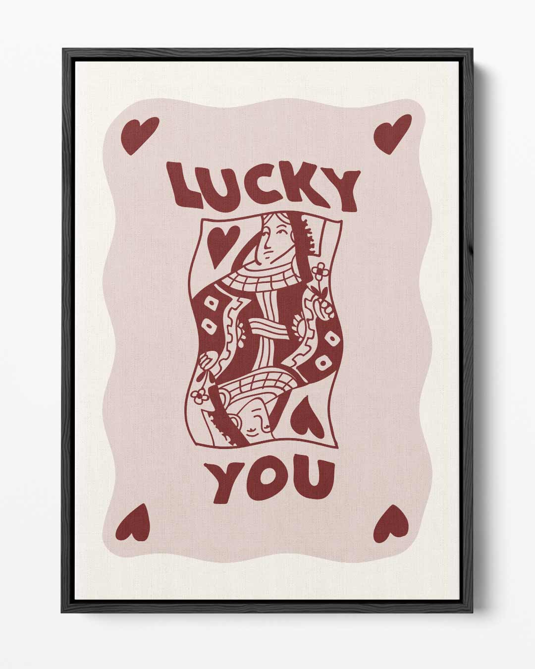 Lucky You Speelkaart Kunst – portret kunstwerk als wanddecoratie