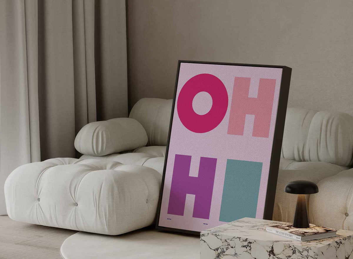 OH HI – canvas kunstwerk als wanddecoratie