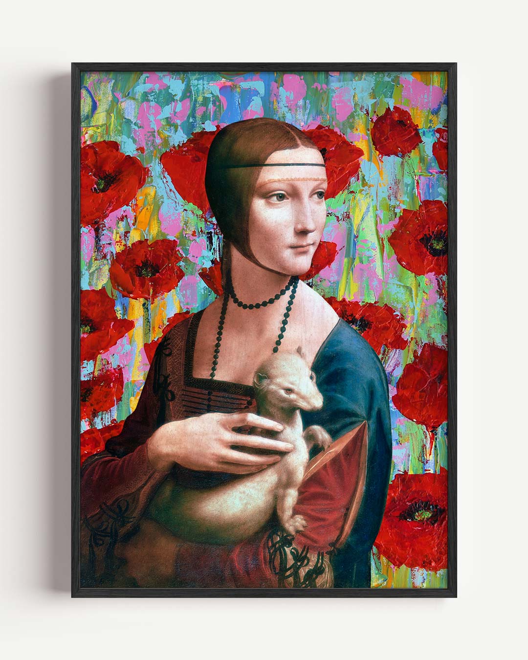 Vrolijke Renaissance Popart – Popart en Streetart portret poster als wanddecoratie